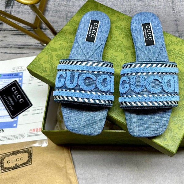 Gucci グッチブランド サンダル レディース ぺたんこ 楽ちん おしゃれ 可愛い フラットサンダル お出かけスリッパ 旅行 室内履き 楽ちん  225¬260cm ローヒール エレガント 歩きやすい 楽ちんだけど上品なぺたんこサンダル