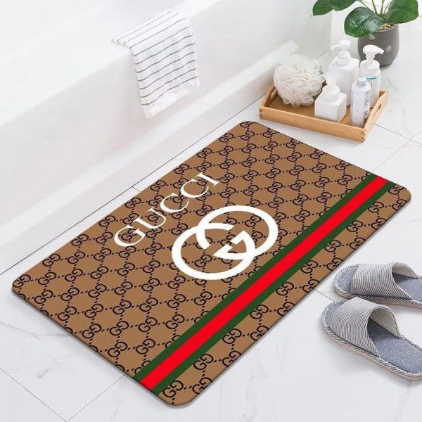 Gucci グッチハイブランド室内マット滑り止めブランドトイレマット 水切り 部屋マット カーペット 消音 抗菌ハイブランド40*60cm