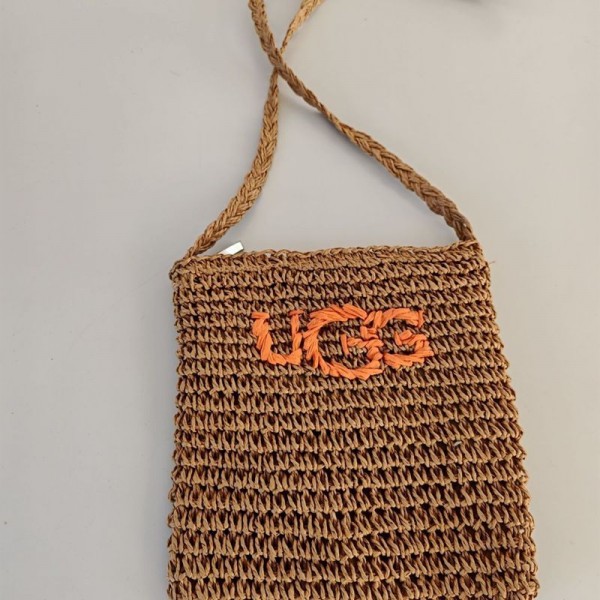 アグブランド編みかごバッグ かごバッグ UGG ショルダーバッグ 編み トートバッグ、ビーチバッグ ミニバッグ 巾着 小さい 軽量 ミニ ホワイト ブラウン ブラック レディース 春夏コーデ