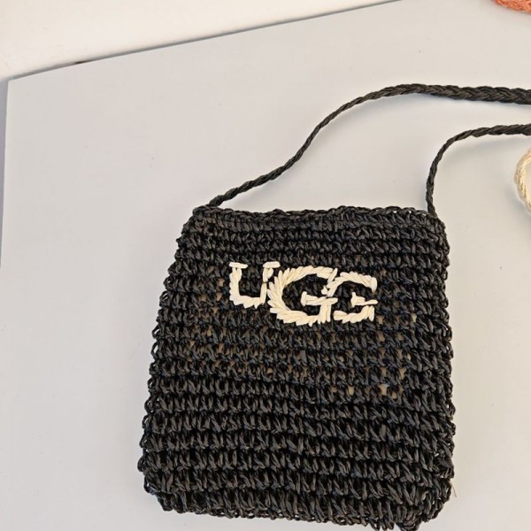 アグブランド編みかごバッグ かごバッグ UGG ショルダーバッグ 編み トートバッグ、ビーチバッグ ミニバッグ 巾着 小さい 軽量 ミニ ホワイト ブラウン ブラック レディース 春夏コーデ