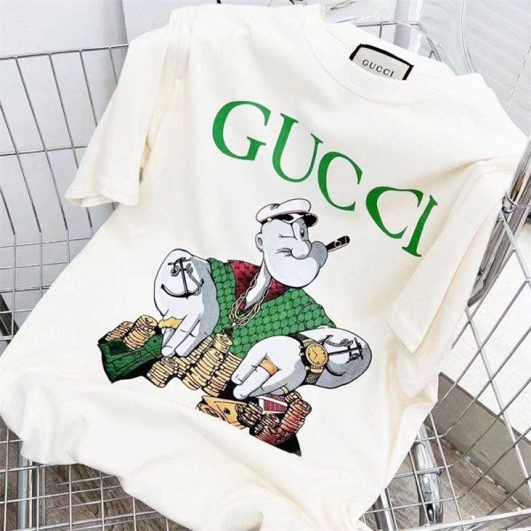 Gucci グッチブランドtシャツカットソー コピーブランド半袖tシャツハイブランドtシャツ偽物レディースメンズブランドtシャツ高品質 S - 5XL