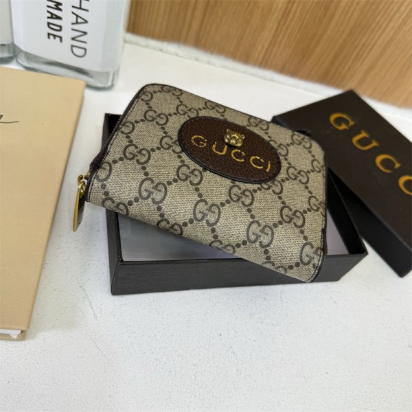 Gucci グッチハイブランドレディースミニ財布 がま口 三つ折り短財布 ウォレット コンパクト 可愛い おしゃれ カードいれ 小銭入れ プレゼント
