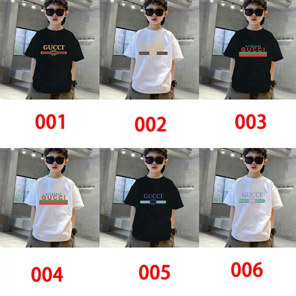 Gucci グッチハイブランド子供 Tシャツ キッズ 男の子 子供服 半袖ｔシャツ ボーイズ キッズ服 ベビー ジュニア 綿ｔシャツ 軽量 カジュアル おしゃれ 部屋着 ルームウェア アウトドア 肌着 夏服 誕生日 プレゼント 100 - 160cm