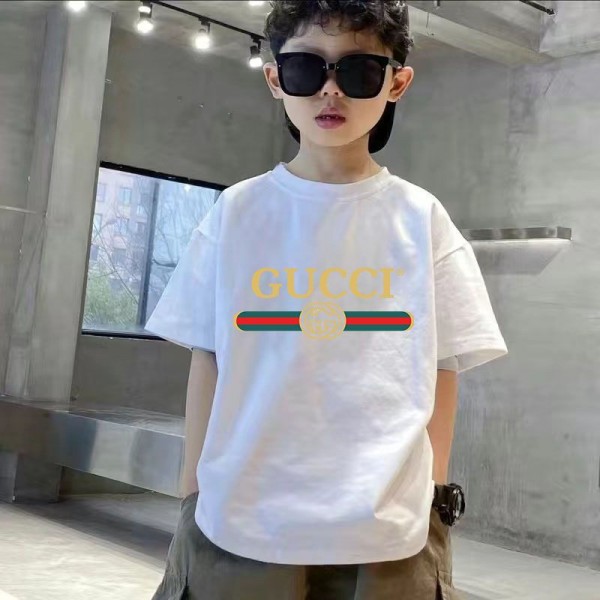 Gucci グッチハイブランド子供 Tシャツ キッズ 男の子 子供服 半袖ｔシャツ ボーイズ キッズ服 ベビー ジュニア 綿ｔシャツ 軽量 カジュアル おしゃれ 部屋着 ルームウェア アウトドア 肌着 夏服 誕生日 プレゼント 100 - 160cm