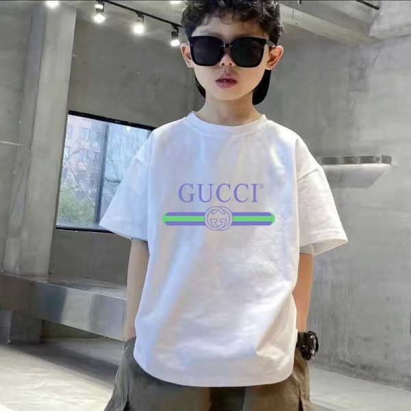 Gucci グッチハイブランド子供 Tシャツ キッズ 男の子 子供服 半袖ｔシャツ ボーイズ キッズ服 ベビー ジュニア 綿ｔシャツ 軽量 カジュアル おしゃれ 部屋着 ルームウェア アウトドア 肌着 夏服 誕生日 プレゼント 100 - 160cm