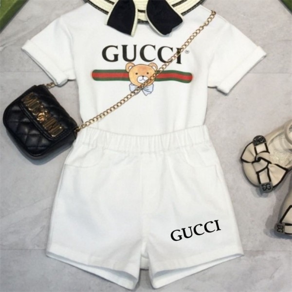Gucci グッチブランド子供服 男の子 セットアップ 夏服 半袖 Tシャツ ハーフパンツ 90 - 160cm 半ズボン 上下セット 子供 ジャージ 上下セット 男の子 無地 カジュアル 韓国 お洒落 男の子 半袖スウェット セットアップ キッズ