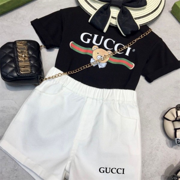 Gucci グッチブランド子供服 男の子 セットアップ 夏服 半袖 Tシャツ ハーフパンツ 90 - 160cm 半ズボン 上下セット 子供 ジャージ 上下セット 男の子 無地 カジュアル 韓国 お洒落 男の子 半袖スウェット セットアップ キッズ