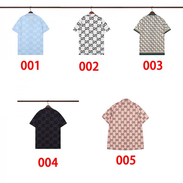 Gucci グッチブランド夏服 シャツ メンズ 半袖 五分袖 吸汗速乾 通気性 レディース S - 5XL 汗染み防止 快適な 柔らかい かっこいい ワイシャツ カジュアル シンプル オシャレ 人気 春夏秋 対応