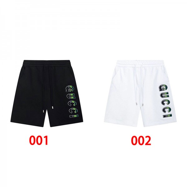 Gucci ハーフパンツ レディース グッチブランド ショートパンツ 五分丈 M - 5XL ハイウエスト 夏 短パン 通気 速乾 吸汗 柔らかい 伸縮性 着痩せ シンプル ポケット付き カジュアル ヨガ ランニング