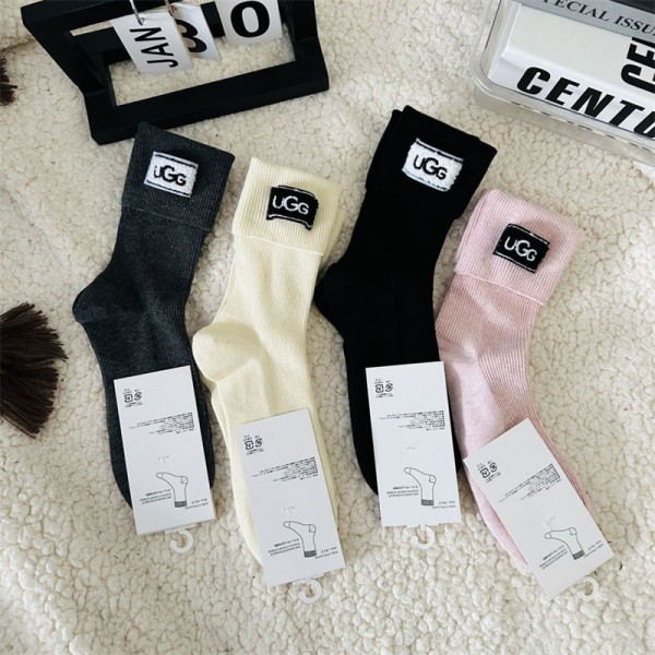 UGG ハイブランド ソックス 綿製レディース向け アグ 靴下 かわいいブランドミドルソックス 高品質浅口ソックス 女の子好き 韓国