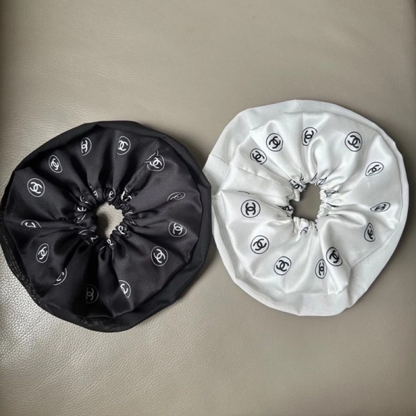 Chanel シャネルブランドヘアシュシュ ボリューム リボン ヘアゴム 白黒 2点セット おしゃれ ヘアアクセ ベルベット 髪ゴム 結ぶ ヘアリボン レディース 髪飾り