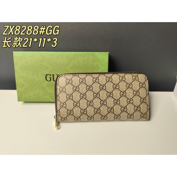 Gucci グッチブランド財布 レディース 大容量ウォレット じゃばら 長財布 PU革 ギャルソン レシートと小銭を自動で仕分け 多機能 ファスナーウォレット コインスルー アイボリー