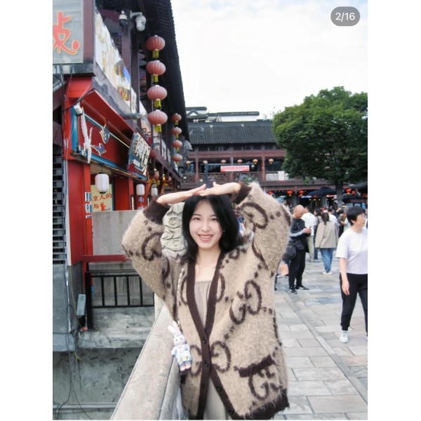 Gucci グッチブランドセーター ふんわり暖かすっきり美シルエット カーディガン レディース ニット 長袖 Vネック ゆったり 上品 体型カバー 前開き 羽織り トップス 軽量 伸縮性 通勤 通学 オフィス