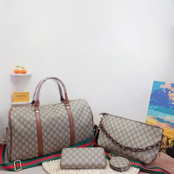 Gucci グッチハイブランドボストンバッグブランドショルダーバッグウォレット 3点セット 女性斜め掛けカバン ハイブランドレディース長財布 ブランドバッグ カジュアル