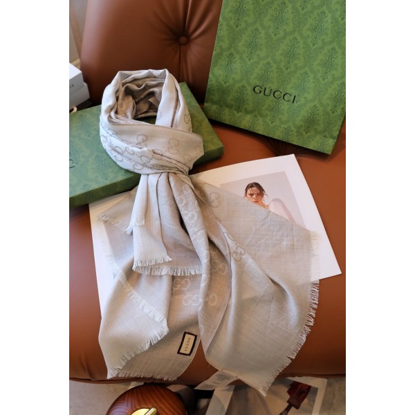 Gucci グッチハイブランド大判ストール 秋春スカーフ マフラー ストール GG柄 ショール 大判ストール シルク レディース 春夏 上品 おしゃれ 海 旅行 日焼け防止 UV対策