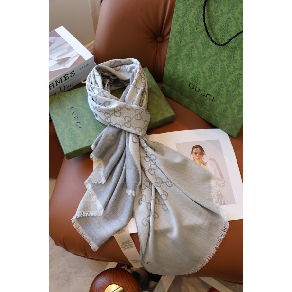 Gucci グッチハイブランド大判ストール 秋春スカーフ マフラー ストール GG柄 ショール 大判ストール シルク レディース 春夏 上品 おしゃれ 海 旅行 日焼け防止 UV対策