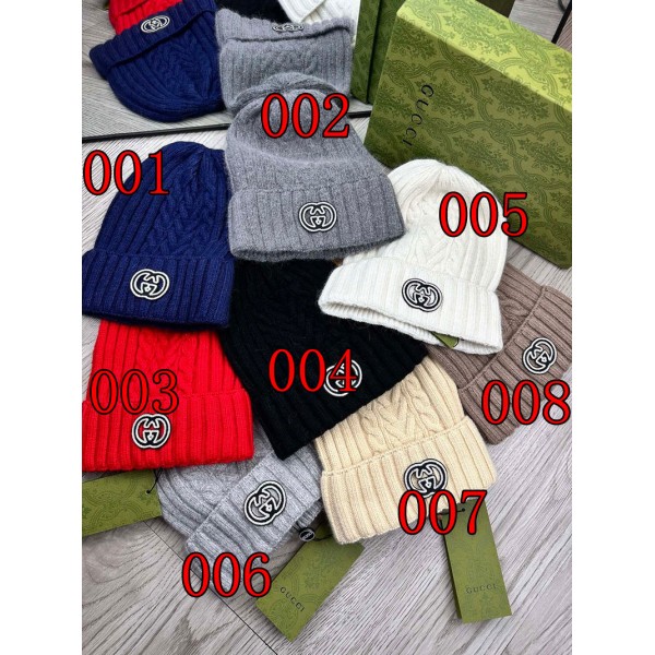 Gucci グッチハイブランド メンズ ニット帽 ウール帽子 ニットキャップ スキー帽子 スノボ帽子 小顔効果 ビーニー 防寒ハット フリーサイズ 秋 冬 自転車 散歩 スキー レディース