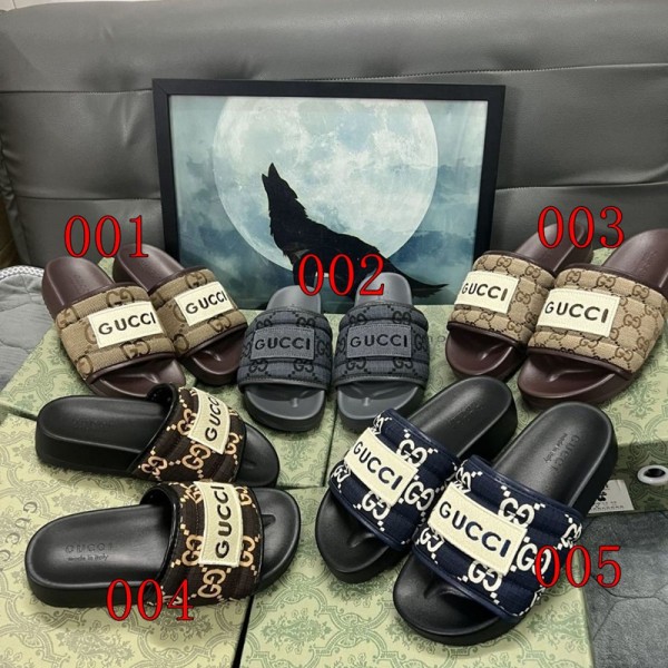 Gucci グッチブランド スリッパ レディース お出かけ用サンダルブランド室内スリッパ  ベランダ用ブランド ミュール  225¬270CM 美脚 可愛いレディース メンズ 室内履き スリッパ ペア カップル