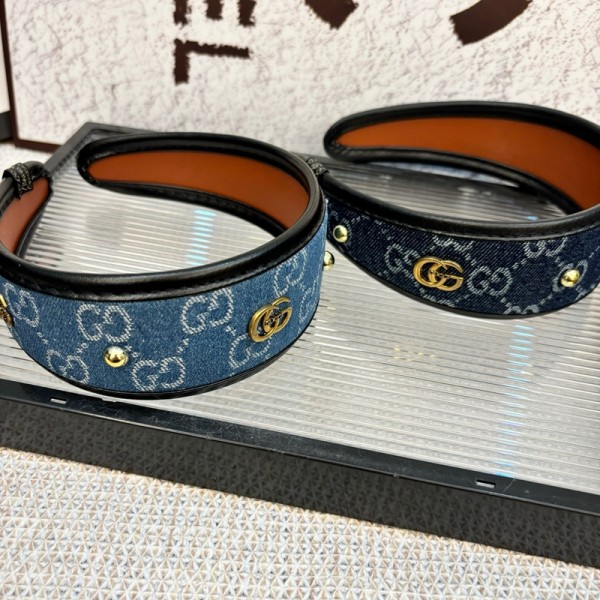 Gucci グッチハイブランド幅広 カチューシャ 太め ヘアバンド デニム リベット 小顔 洗顔用 ヘアアクセサリー ズレにくい 痛くない くすみカラー 秋冬 韓国 大人可愛い レディース 