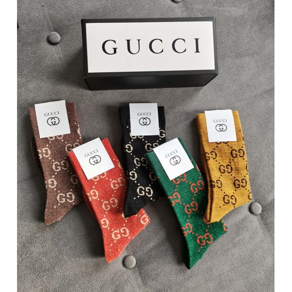 Gucci グッチハイブランド ソックス 綿製コットン 靴下 メンズ 通気性ブランドミドルソックス 高品質浅口ソックス 女の子好き 韓国