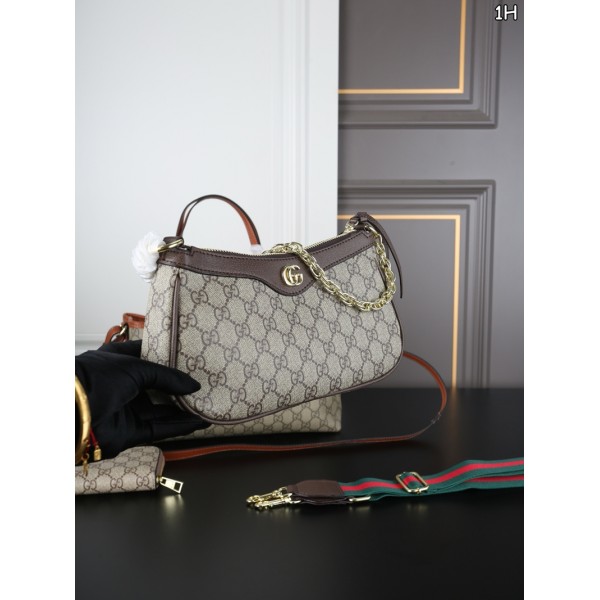 Gucciグッチレディース 総柄トートバッグ 3 点セット ハンド＆ショルダー兼用バッグ + ミニショルダー + ミニ財布グッチハイブランドバッグ斜め掛けカバンハイブランド肩掛けバッグブランド男女兼用ブランド手持ちバッグ鞄