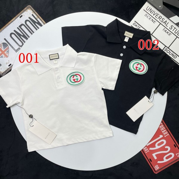 Gucci グッチポロtシャツハイブランド子供服 ポロシャツ 男の子 半袖 polo 目立つシャツ 夏 90-160cm 襟付 キッズ ボーイズ Tシャツ スクール ジュニア 制服 お受験 着心地がいい 通園 通学