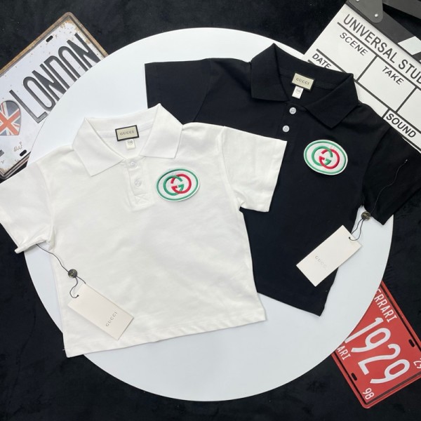 Gucci グッチポロtシャツハイブランド子供服 ポロシャツ 男の子 半袖 polo 目立つシャツ 夏 90-160cm 襟付 キッズ ボーイズ Tシャツ スクール ジュニア 制服 お受験 着心地がいい 通園 通学