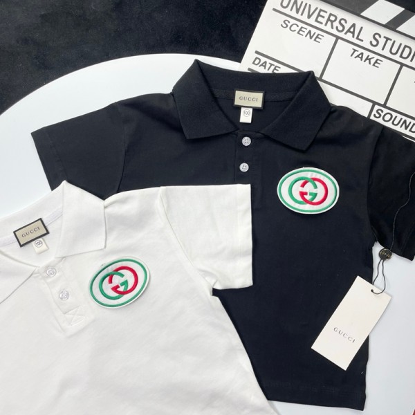 Gucci グッチポロtシャツハイブランド子供服 ポロシャツ 男の子 半袖 polo 目立つシャツ 夏 90-160cm 襟付 キッズ ボーイズ Tシャツ スクール ジュニア 制服 お受験 着心地がいい 通園 通学