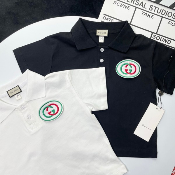 Gucci グッチポロtシャツハイブランド子供服 ポロシャツ 男の子 半袖 polo 目立つシャツ 夏 90-160cm 襟付 キッズ ボーイズ Tシャツ スクール ジュニア 制服 お受験 着心地がいい 通園 通学