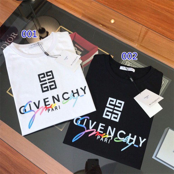 ジバンシィ Tシャツ メンズ 黒白  丸首 シンプル 夏 お洒落 ハイブランド GIVENCHY レディース 上着 tシャツ カジュアル  綿Tシャツ 通気性 トップス おしゃれ 半袖 高品質 ファッション 人気