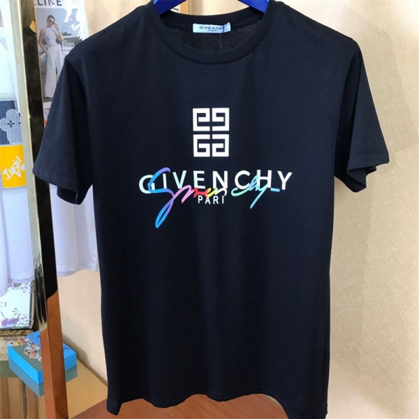 ジバンシィ Tシャツ メンズ 黒白  丸首 シンプル 夏 お洒落 ハイブランド GIVENCHY レディース 上着 tシャツ カジュアル  綿Tシャツ 通気性 トップス おしゃれ 半袖 高品質 ファッション 人気