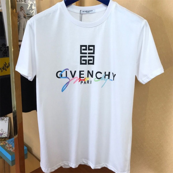 ジバンシィ Tシャツ メンズ 黒白  丸首 シンプル 夏 お洒落 ハイブランド GIVENCHY レディース 上着 tシャツ カジュアル  綿Tシャツ 通気性 トップス おしゃれ 半袖 高品質 ファッション 人気