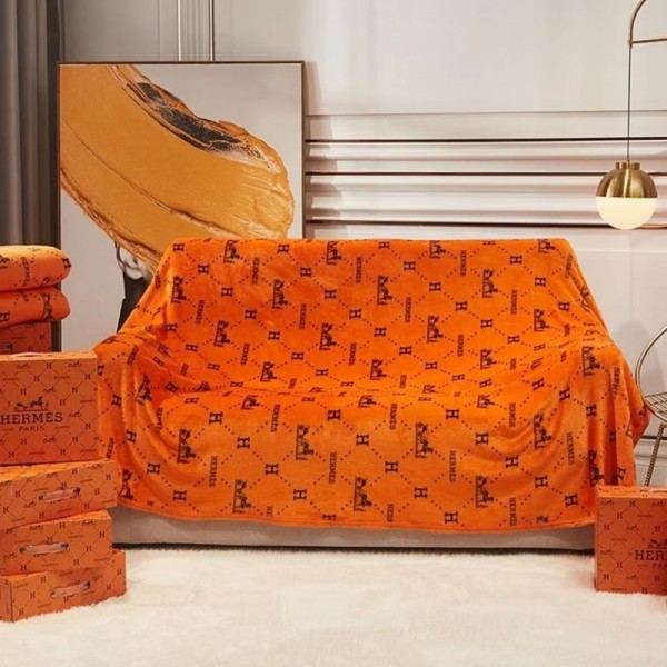 エルメス ハイブランド 毛布 もこもこ 柔らか 掛けブランケット 暖か 秋冬 hermes ブランケット シングル 掛け毛布 定番の馬車柄 贅沢 フランネル毛布 丸洗い エアコン毛布 年中対策 四季通用 150*200cm