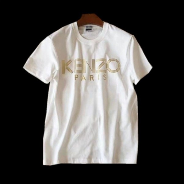 ケンゾー Tシャツ 半袖 メンズ 丸首 シンプル KENZO ハイブランド 高品質 Tシャツ トップス 肌に優しい 通気性がよい T-Shirt コットン製 気心地良い カジュアル 4カラー 大きいサイズ