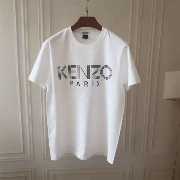 ケンゾー Tシャツ 半袖 メンズ 丸首 シンプル KENZO ハイブランド 高品質 Tシャツ トップス 肌に優しい 通気性がよい T-Shirt コットン製 気心地良い カジュアル 4カラー 大きいサイズ