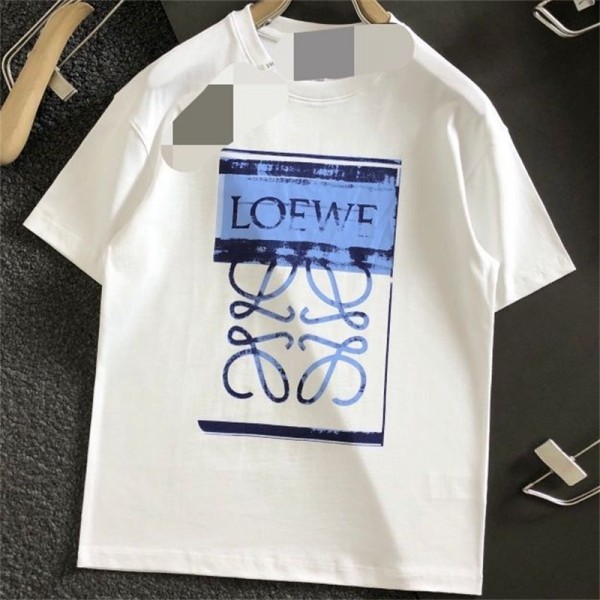 ロエベ tシャツ半袖 メンズ ブランド Loewe 洋服 コットン製 上着 柔らかい トップス カジュアル 着心地よい ファッション 男女兼用 かっこいい 大きいサイズ プリント柄Tシャツ