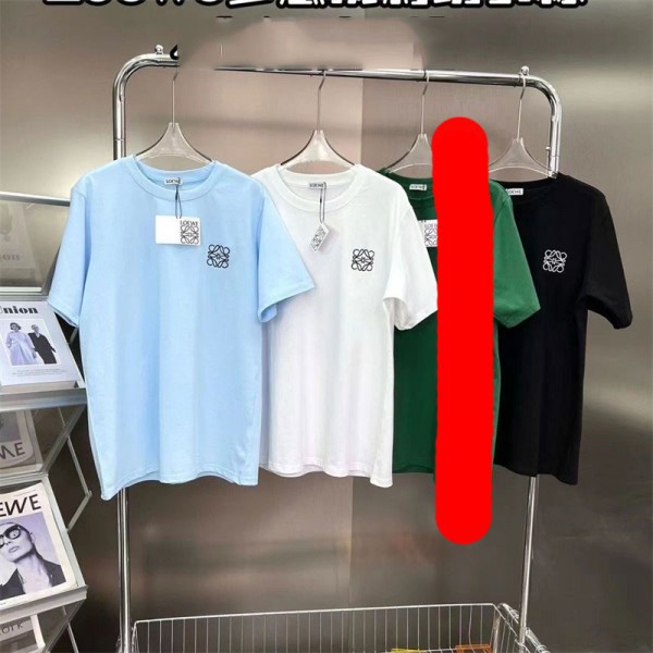 LOEWE ロエベハイブランド半袖tシャツ偽物レディースメンズブランド夏tシャツオーバーサイズブランド 服 コピー 激安屋Tシャツカットソーペアカップル S - 5XL