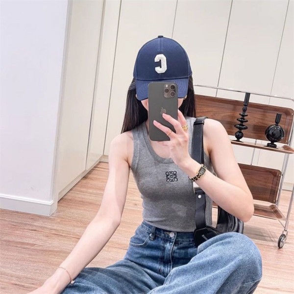LOEWE ロエベブランド レディース タンクトップ おしゃれ ノースリーブ キャミソール インナー ブラ紐隠し 胸元隠し 重ね着 通気性 伸縮性 部屋着 スポーツ ヨガ ルームウェア M - 3XL 涼しい