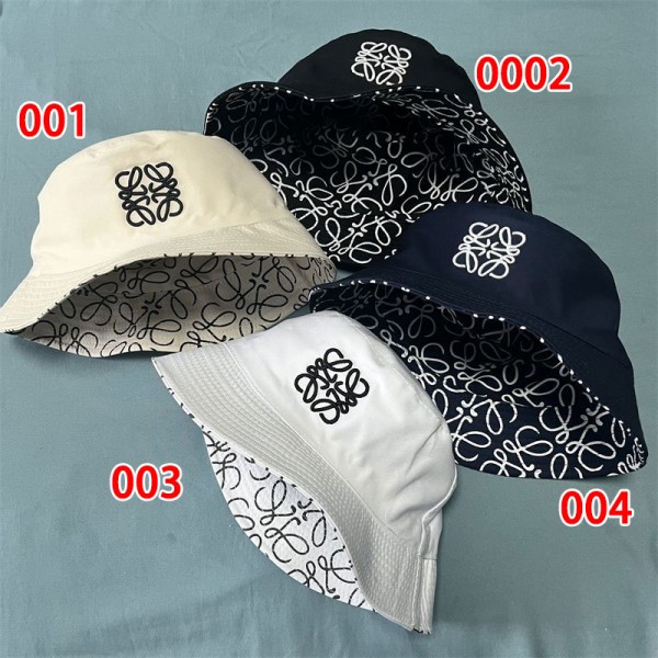 ブランドLoewe バケットハット ロエベ日除け帽子 リバーシブル バケハ 刺繍加工 男女兼用 春 夏 秋 冬 カジュアル メンズ レディース 紫外線対策 UVカット 小顔効果 おしゃれ