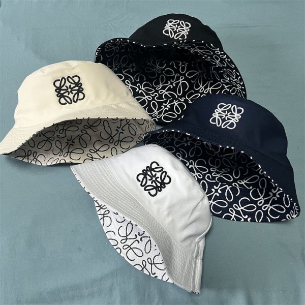ブランドLoewe バケットハット ロエベ日除け帽子 リバーシブル バケハ 刺繍加工 男女兼用 春 夏 秋 冬 カジュアル メンズ レディース 紫外線対策 UVカット 小顔効果 おしゃれ