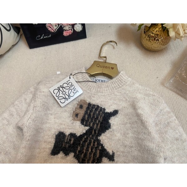 LOEWE ロエベハイブランドプルオーバーパーカー偽物スウェットハイブランド秋冬レディースメンズプルオーバーブランドハイブランド秋冬服パーカー90-140cm