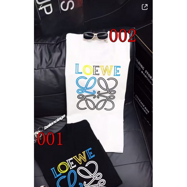LOEWE ロエベtシャツ ハイブランド夏 ブランド半袖tシャツハイブランド上着tシャツ男女兼用韓国 パチモン トップス tシャツ XS-5XL