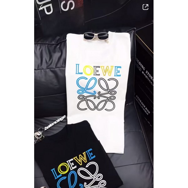 LOEWE ロエベtシャツ ハイブランド夏 ブランド半袖tシャツハイブランド上着tシャツ男女兼用韓国 パチモン トップス tシャツ XS-5XL