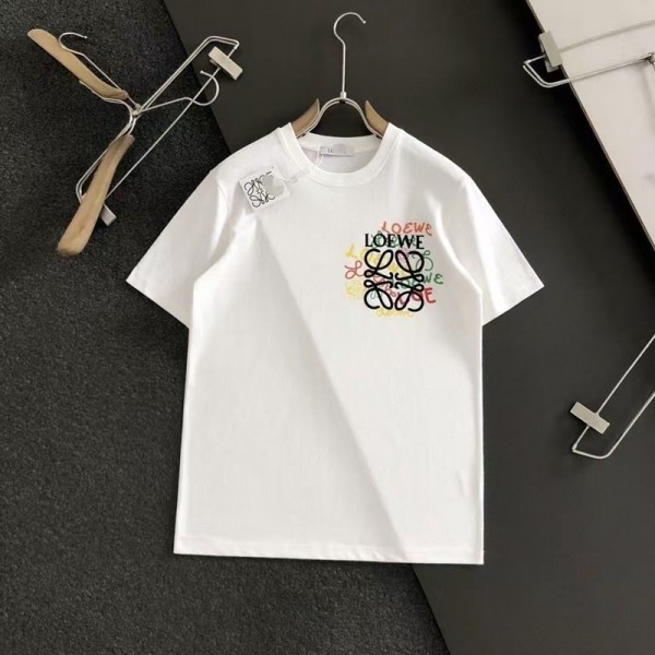 LOEWE ロエベブランド半袖tシャツブランドtシャツ上着カジュアルハイブランド半袖tシャツ男女兼用tシャツ ユニセック ブランドS-5XL