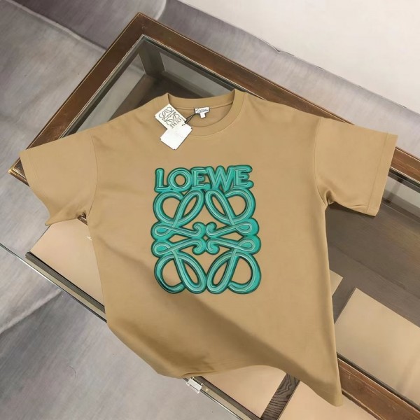 ハイブランドLOEWE ロエベペアルックtシャツ 夏 ブランド半袖tシャツ 高品質 Tシャツ カットソー ペアカップル 大人の上質 Tシャツ メンズ S-5XL