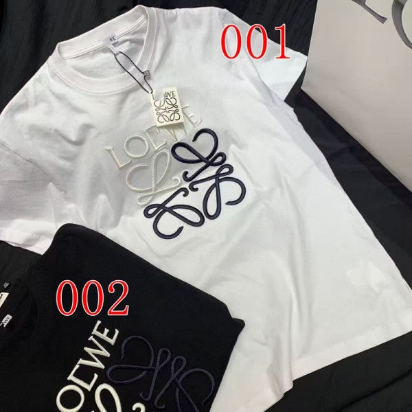 LOEWE ロエベブランドtシャツ上着カジュアルハイブランド半袖tシャツ男女兼用Tシャツカットソーペアカップルtシャツ ユニセック ブランド S-5XL