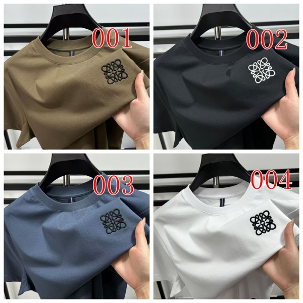 LOEWE ロエベ ブランド半袖tシャツ 夏tシャツ ペア揃いTシャツ かわいい 韓国 tシャツ 大人の上質Tシャツ M-4XL