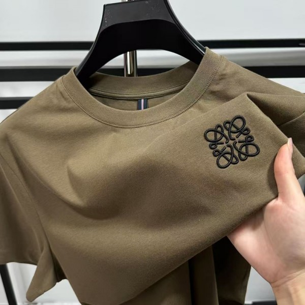 LOEWE ロエベ ブランド半袖tシャツ 夏tシャツ ペア揃いTシャツ かわいい 韓国 tシャツ 大人の上質Tシャツ M-4XL