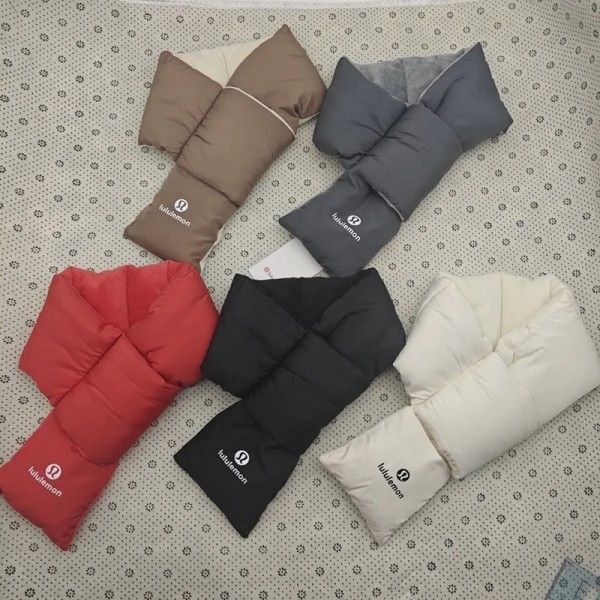lululemon /ルルレモンハイブランドダウン風マフラー 高級 メンズ 防寒 ネックウォーマー 無地 シンプル メンズ レディース キッズ 男女兼用 秋冬 ポケッタブル マフラー おしゃれ 防水 フリース