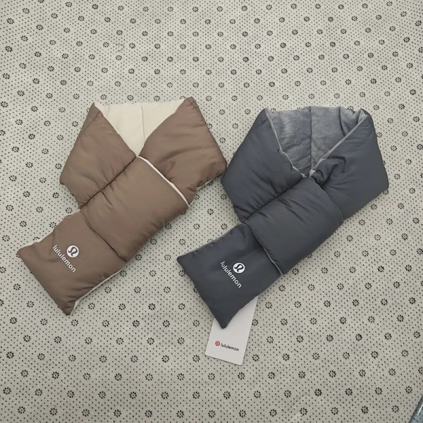 lululemon /ルルレモンハイブランドダウン風マフラー 高級 メンズ 防寒 ネックウォーマー 無地 シンプル メンズ レディース キッズ 男女兼用 秋冬 ポケッタブル マフラー おしゃれ 防水 フリース